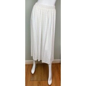 VTG 80s Women’s White Ethereal Fairy Coastal Vacation Maxi Skirt Size 4/Small